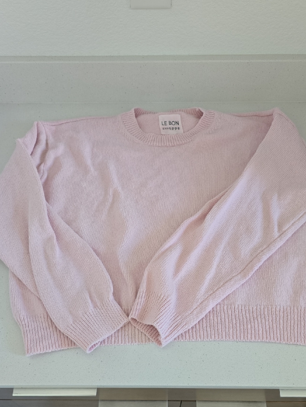 Le Bon Shoppe Milo Cotton Sweater - Rosé Msrp $130 - Picture 11 of 11